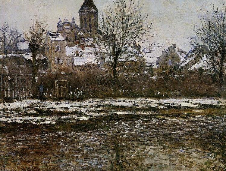 Claude Monet Effet de neige a Vetheul Germany oil painting art
